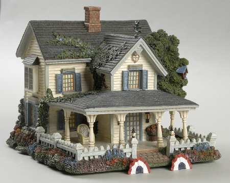 Thomas Kinkade Hometown Spring Home Is Where The Heart Is - No Box