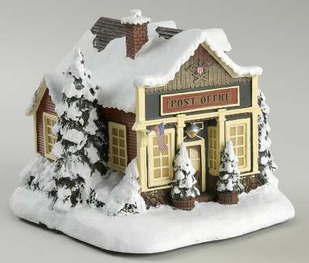 Terry Redlin's Winter Memories Village Post Office - No Box