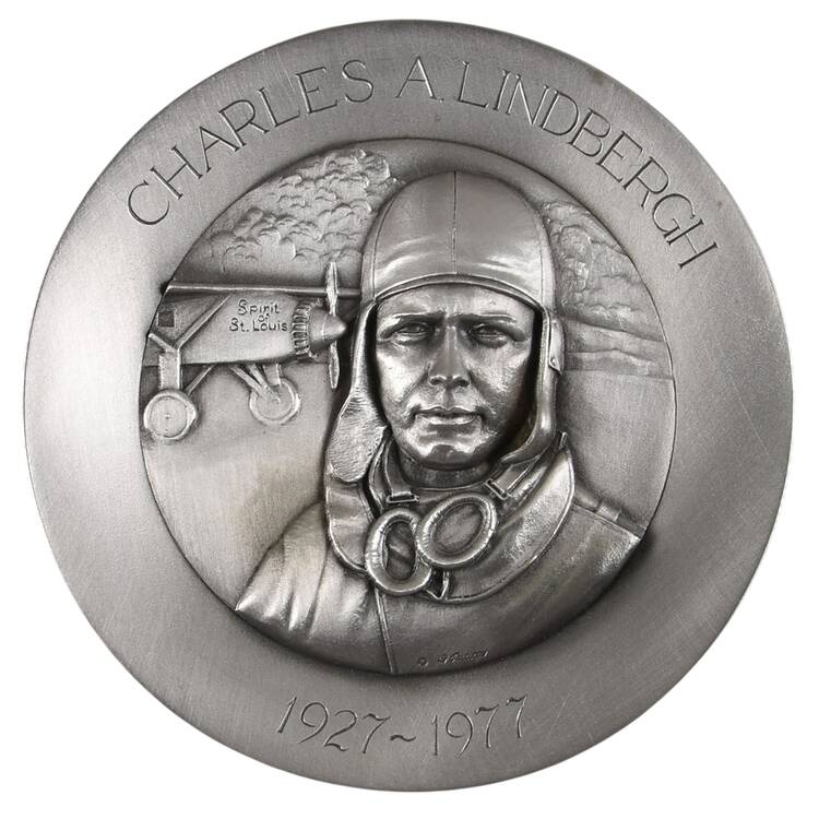 Hudson Pewter Plate Charles A. Lindbergh - Boxed