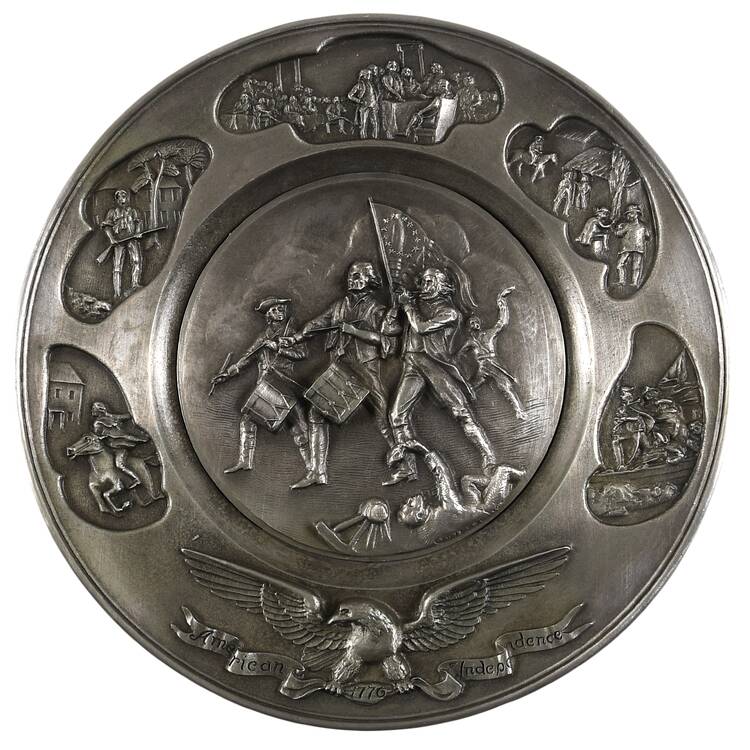 Hudson Pewter Plate Spirit Of 76 - No Box