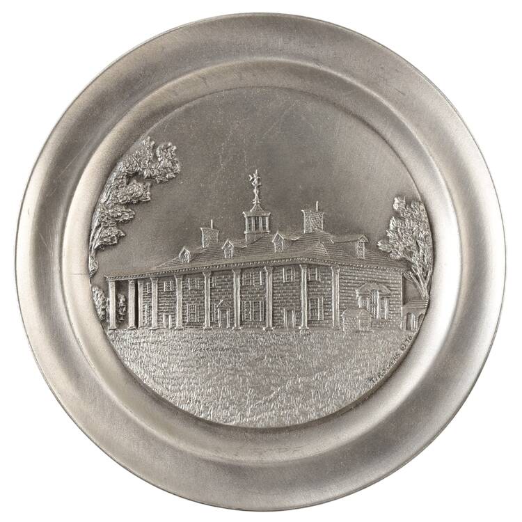 Hudson Pewter Plate Mount Vernon - No Box
