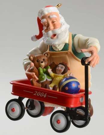 Toymaker Santa 2004 With Wagon #5 - Boxed