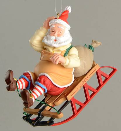 Toymaker Santa 2005 On Sled #6 - Boxed