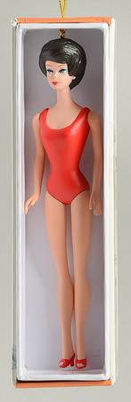 Classic Barbie Ornaments Brunette Bubble Cut Barbie - Boxed
