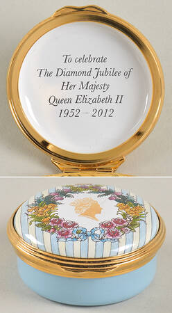 Royalty Commemorative Box Queen Elizabeth Ii Diamond Jubilee - Boxed