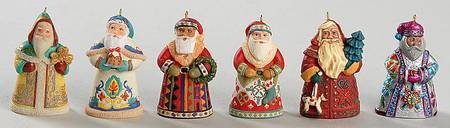 2006 Hallmark Christmas Ornaments Santas Around The World-Set Of 6 - Boxed