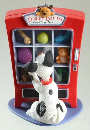 2007 Hallmark Christmas Ornaments Dog Vending Machine - Boxed