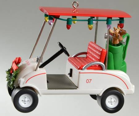 2007 Hallmark Christmas Ornaments Tee Time Taxi - Boxed