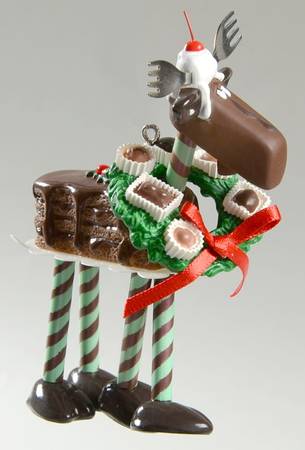 2007 Hallmark Christmas Ornaments Chocolate Moose - Boxed