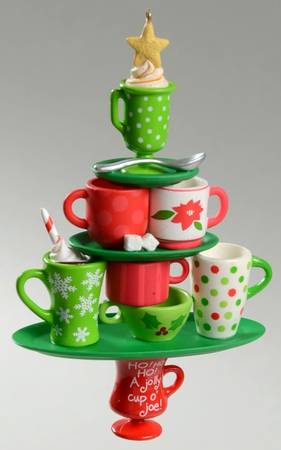 2007 Hallmark Christmas Ornaments Coffee Lover's Tree - Boxed