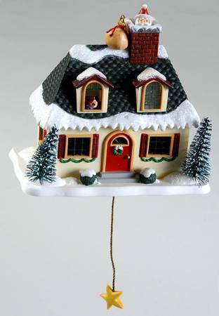 2007 Hallmark Christmas Ornaments Up On The Housetop-Pull String - Boxed