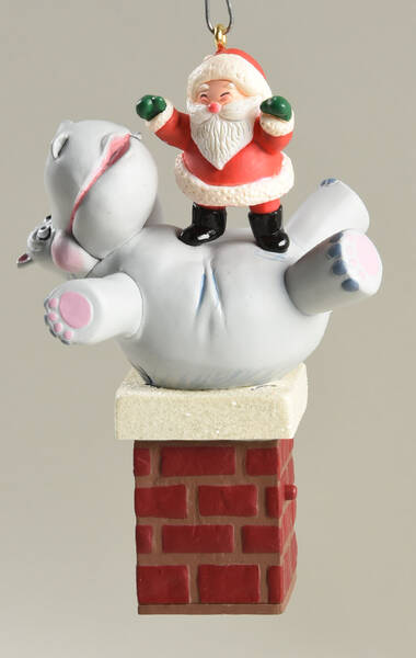 Hippopotamus for Christmas by Hallmark Gold Crown