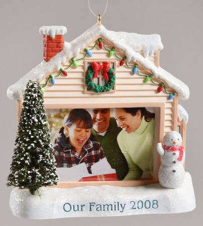 2008 Hallmark Christmas Ornaments Our Family Photo Holder - Boxed