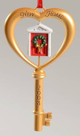 2008 Hallmark Christmas Ornaments New Home-Key - Boxed