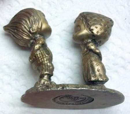 Little Gallery Pewter Figurines Boy & Girl  - Boxed