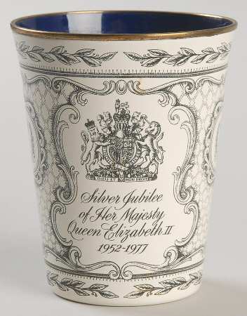 Halcyon Days Royal Beakers Silver Jubilee,Queen Elizabeth - No Box
