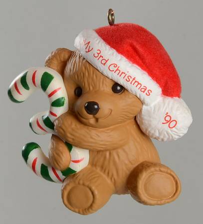Child's Age Collection 1990-Childs 3rd Christmas-Bear - No Box
