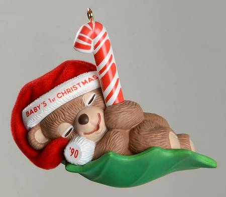 Child's Age Collection 1990-Babys 1st Christmas-Bear - Boxed