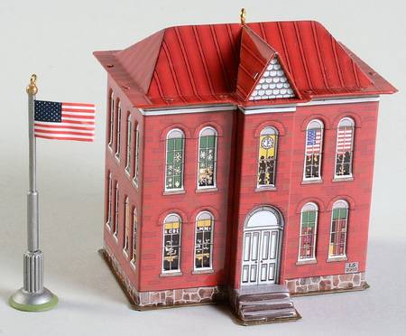 Town and Country School House And Flagpole - Boxed