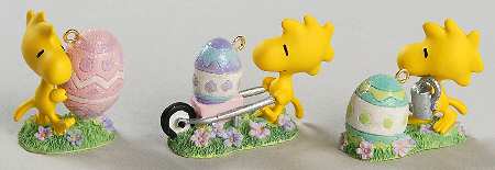 Peanuts Easter Ornaments Joyful Garden-Woodstock-Set Of 3 - Boxed