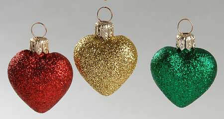 Lil Blown Glass Collection Li'l Hearts-Set Of 3 - Boxed