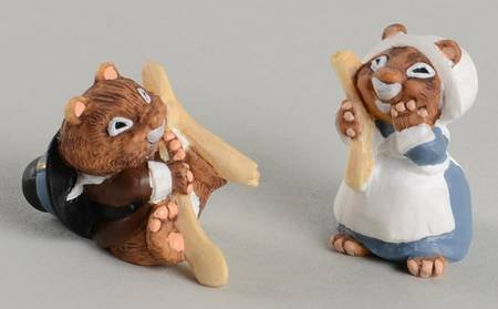 Merry Miniatures 1997 Making A Wish-Set Of 2 - Boxed