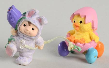 Merry Miniatures 1997 Easter Parade-Set Of 2 - Boxed