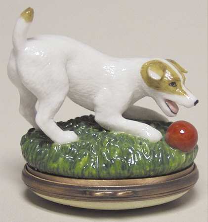 Bonbonnieres Box Jack Russell W/ Ball - Boxed