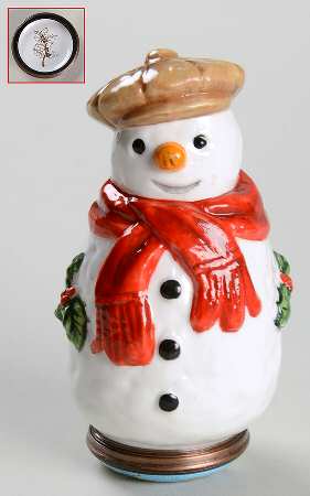 Bonbonnieres Box Snowman W/ Red Scarf - Boxed