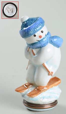 Bonbonnieres Box Skiing Snowman - Boxed