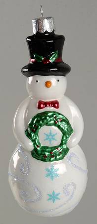 Blown Glass Ornaments Tip-Top Snowman - Boxed