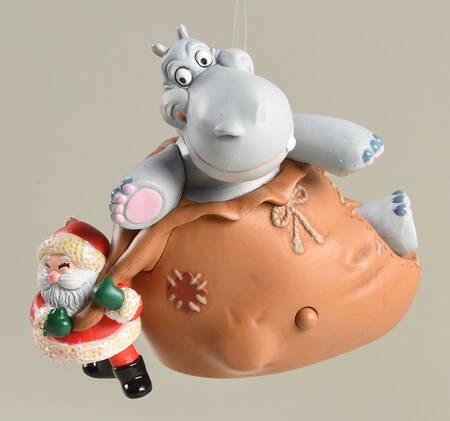 Hippopotamus for Christmas 2009-Hippo In Santa's Bag - Boxed