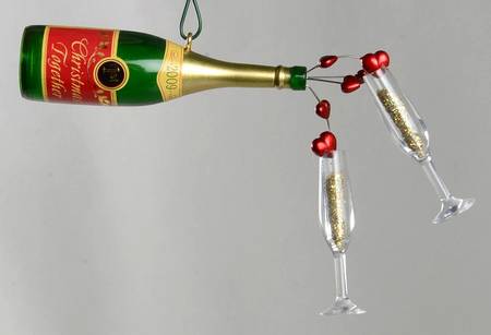 2009 Hallmark Christmas Ornaments A Toast To Love-First Christmas - Boxed
