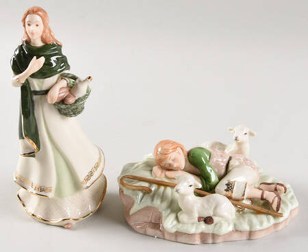 Irish Nativity Bread & Wine & Sleeping Shepherd - No Box