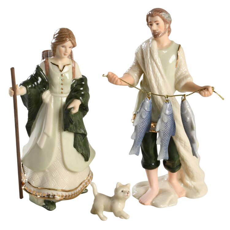 Irish Nativity Diligent Fish Monger & Winsome Market Go - No Box