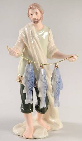 Irish Nativity Diligent Fish Monger - No Box