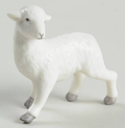Irish Nativity Lamb-Standing White - No Box