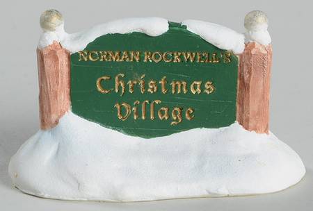 Rockwell's Christmas Village Christmas Village Sign - No Box