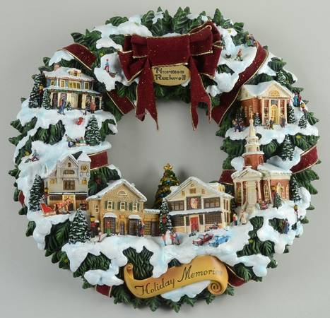 Main Street Holiday Wreath-Rockwell by Hawthorne Village