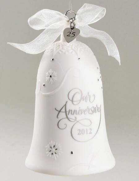2012 Hallmark Christmas Ornaments Our Anniversary Bell-10, 20, 40, 50th - With Box