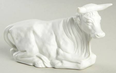 Homco Nativity-White Oxen - No Box