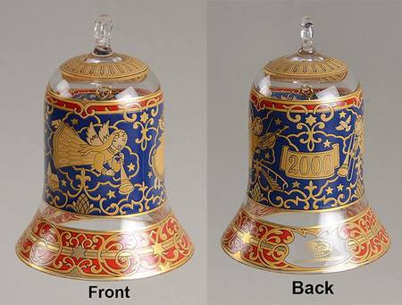 Christmas 2000 Crystal Bell By Rudolf Pastor - No Box