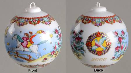 Christmas 2000 China Ball By Ole Winther - No Box