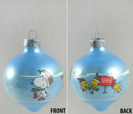 Peanuts Ball Ornaments 1986-Merry Christmas - Boxed