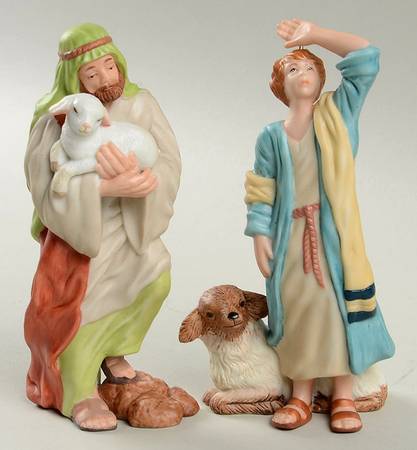 Blessed Nativity Collection The Shepherds-Set Of 2 - Boxed