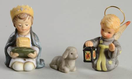 Light of the World-Berta Hummel Wise Man, Heavenly Angel & Adoring Lamb - Boxed
