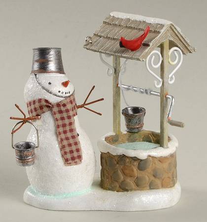 Snowmen of Winter Garden Wishing Well Friends - Boxed