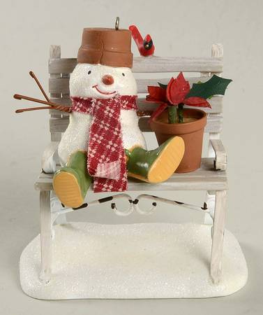 Snowmen of Winter Garden Garden Bench Buddies - Boxed
