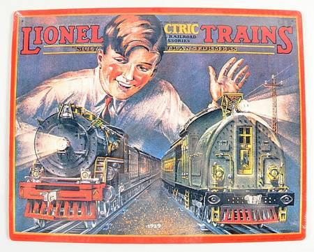 Catalog Cover Tin Signs 1929 Lionel Catalog Cover - No Box