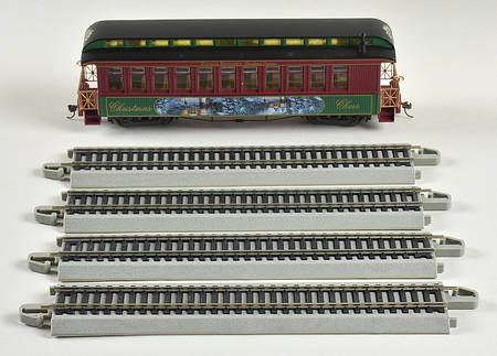 Christmas Express Christmas Cheer Coach Car W/ Track - No Box